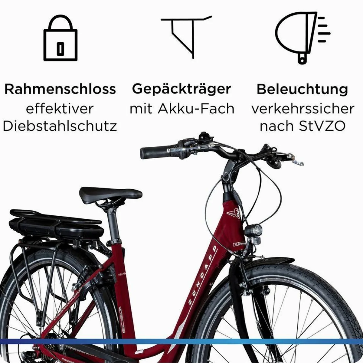 Zündapp Z503 E-Bike Cityrad, 7-Gang Shimano, 536 Wh Akku, Frontmotor 4