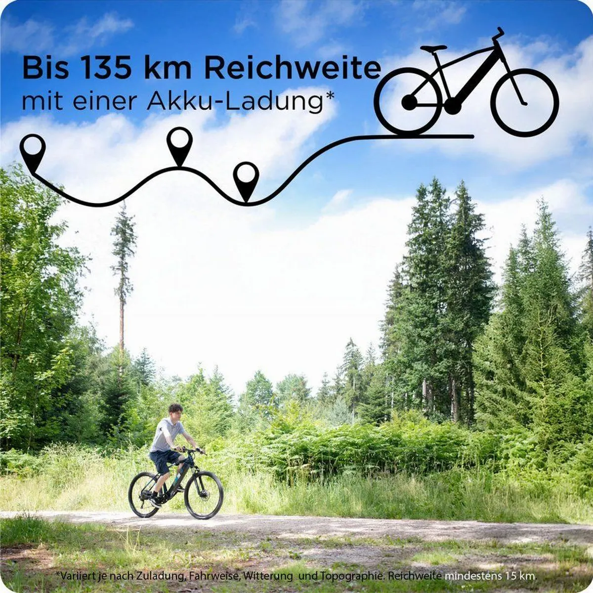 Zündapp Z808 E-Bike Mountainbike, 10 Gang Shimano Deore, 550 Wh Akku, Hinterradmotor 2