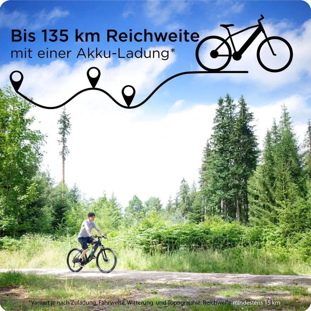 Zündapp E-Bike Z808 Mountainbike, 10-Gang Shimano Deore, Heckmotor, 550 Wh Akku 2