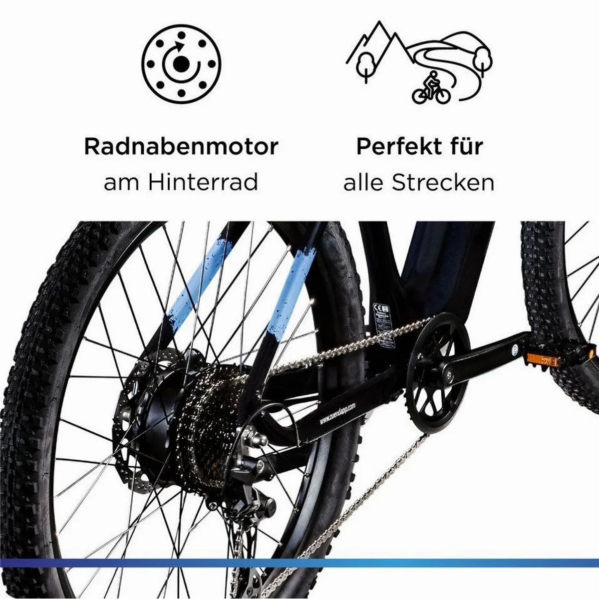 Zündapp E-Bike Z808 Mountainbike, 10-Gang Shimano Deore, Heckmotor, 550 Wh Akku 5