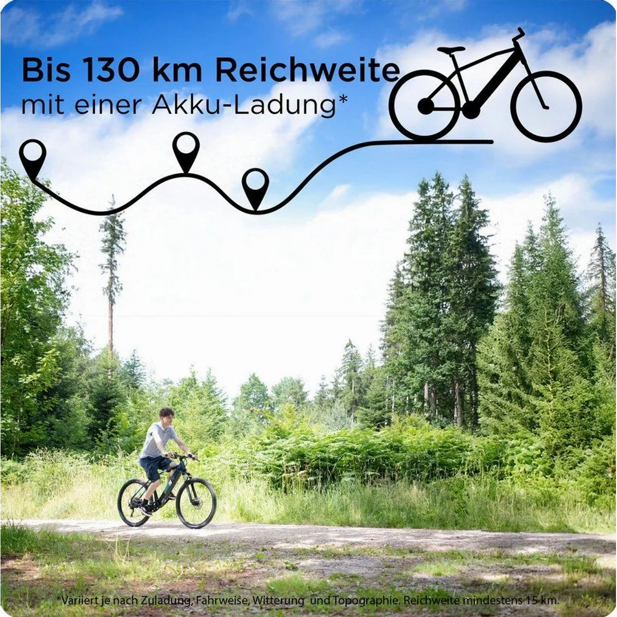 Zündapp Z808 E-Bike Mountainbike, 10-Gang Shimano, 550 Wh Akku, stabil und anpassbar 2