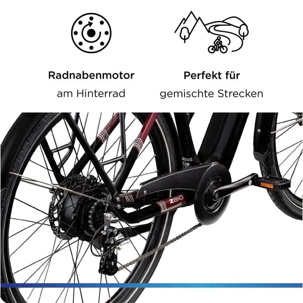 Zündapp Z810 Trekking E-Bike, 8-Gang Shimano, 550 Wh Akku, Komfortabel und Vielseitig 5