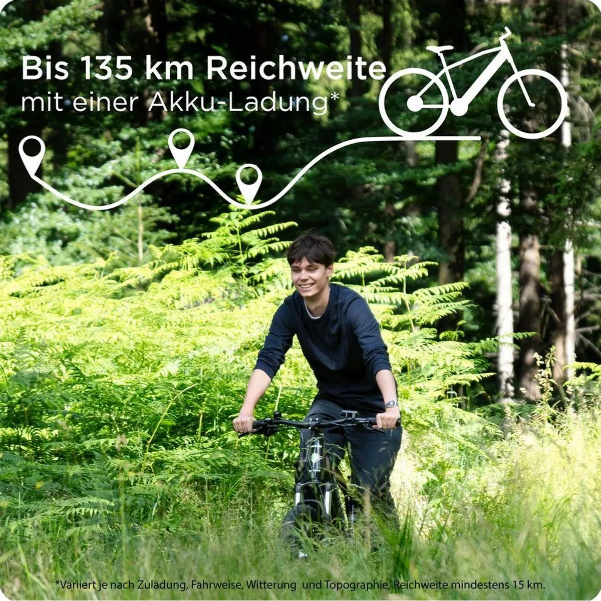 Zündapp Z890 E-Bike Mountainbike, 10 Gang Shimano, Heckmotor, 550 Wh Akku 3