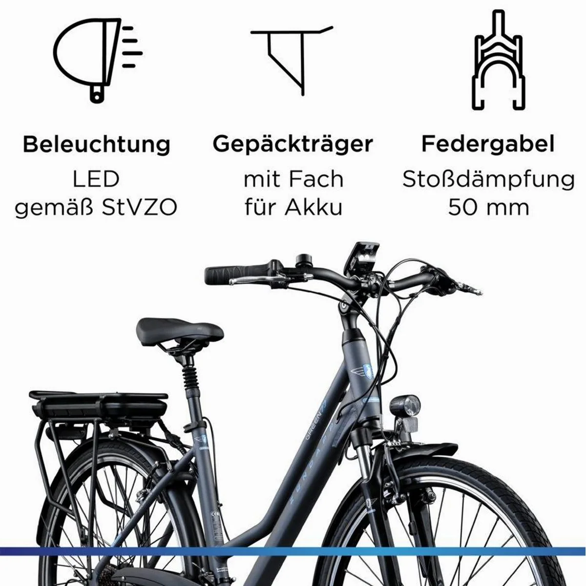 Zündapp Green 7.7 Damen E-Bike, 21 Gang Shimano, Heckmotor, 536,5 Wh Akku 4