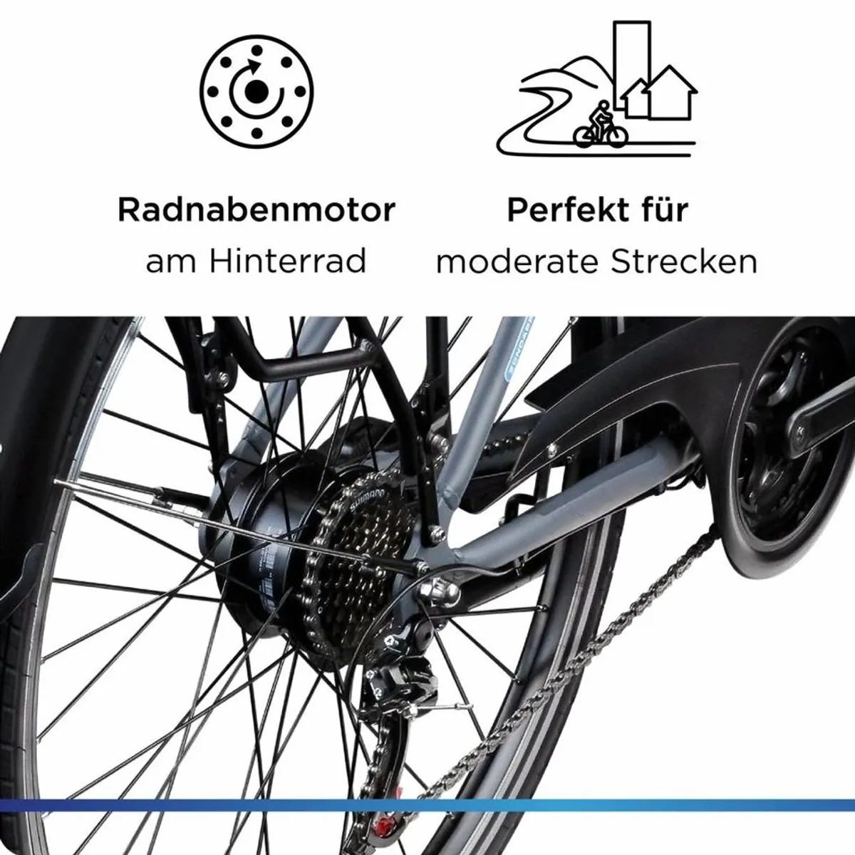 Zündapp Green 7.7 Damen E-Bike, 21 Gang Shimano, Heckmotor, 536,5 Wh Akku 5