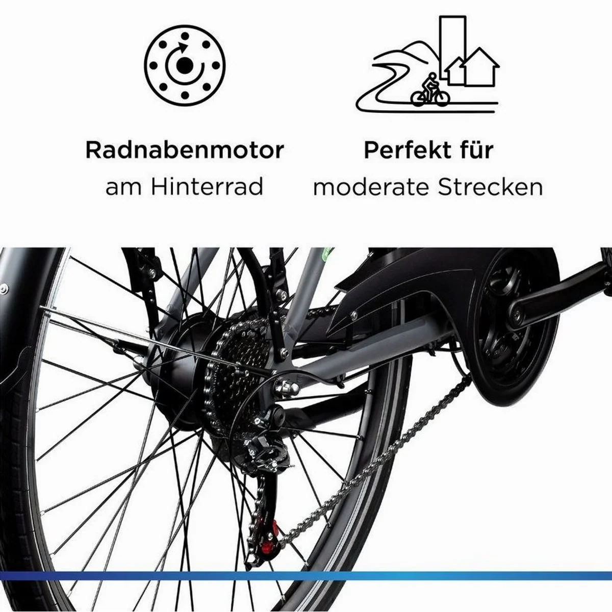 Zündapp Z802 E-Bike Trekkingrad Damen, 21 Gang Shimano Tourney, 536 Wh Akku 5