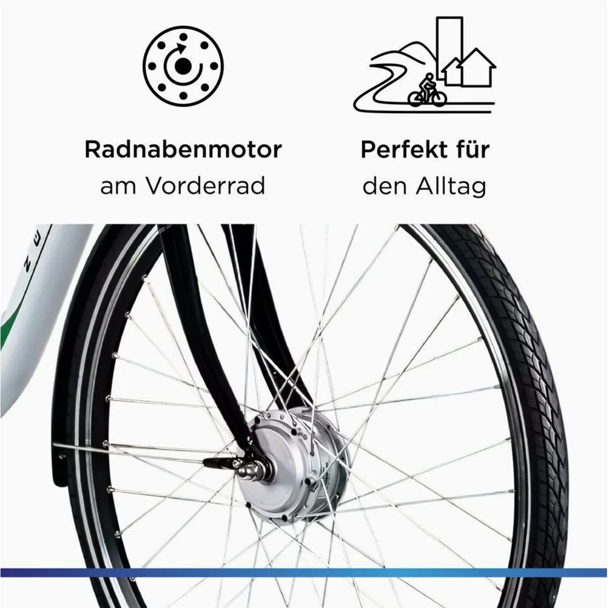 Zündapp Z503 E-Bike Cityrad, 7-Gang Shimano, 536 Wh Akku, Frontmotor 5
