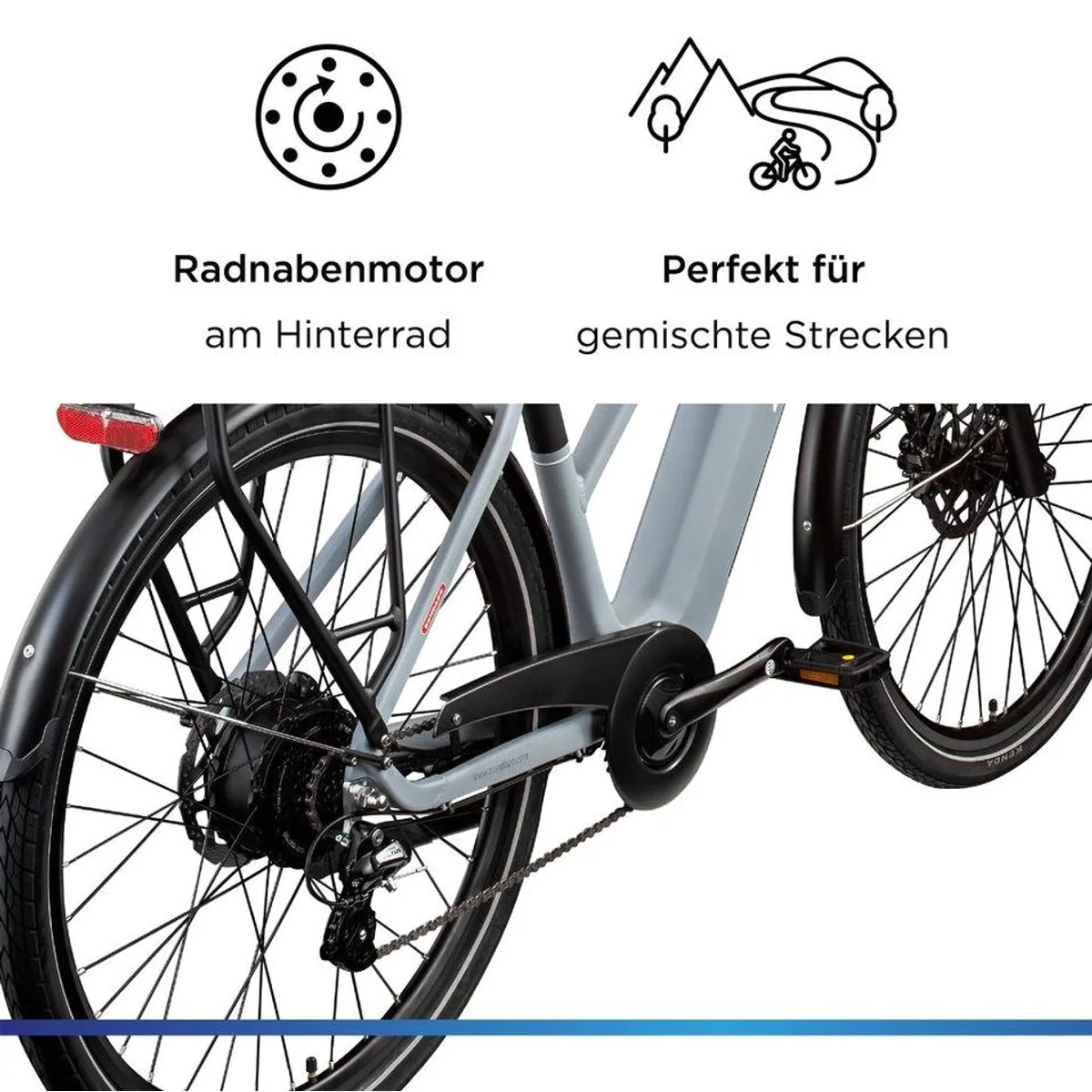Zündapp Z810 E-Bike Trekkingrad, 8-Gang Shimano, 550 Wh Akku, Heckmotor 5
