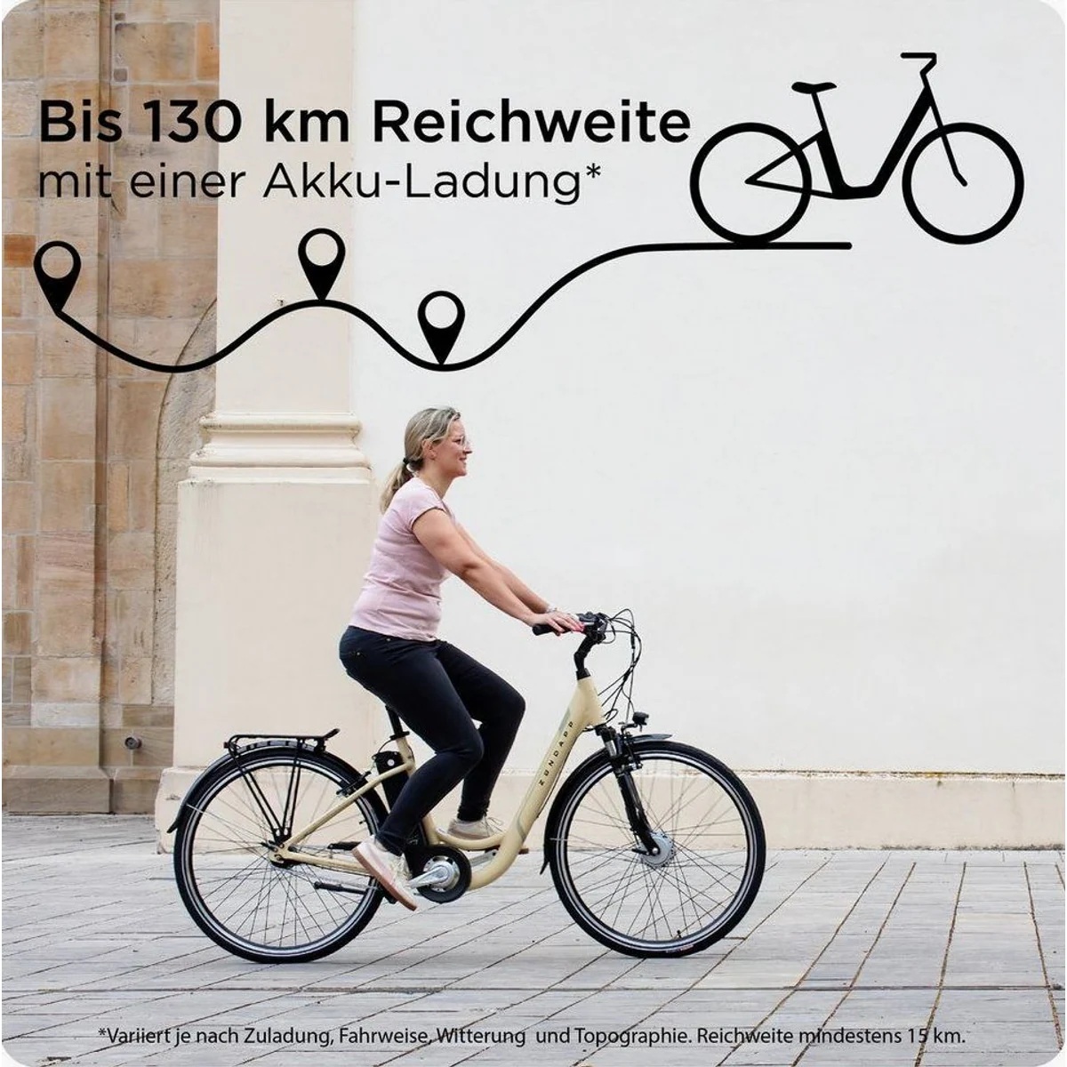 Zündapp Z517 E-Bike Cityrad, 7 Gang Shimano, 531 Wh Akku — geeignet für Damen und Herren 3