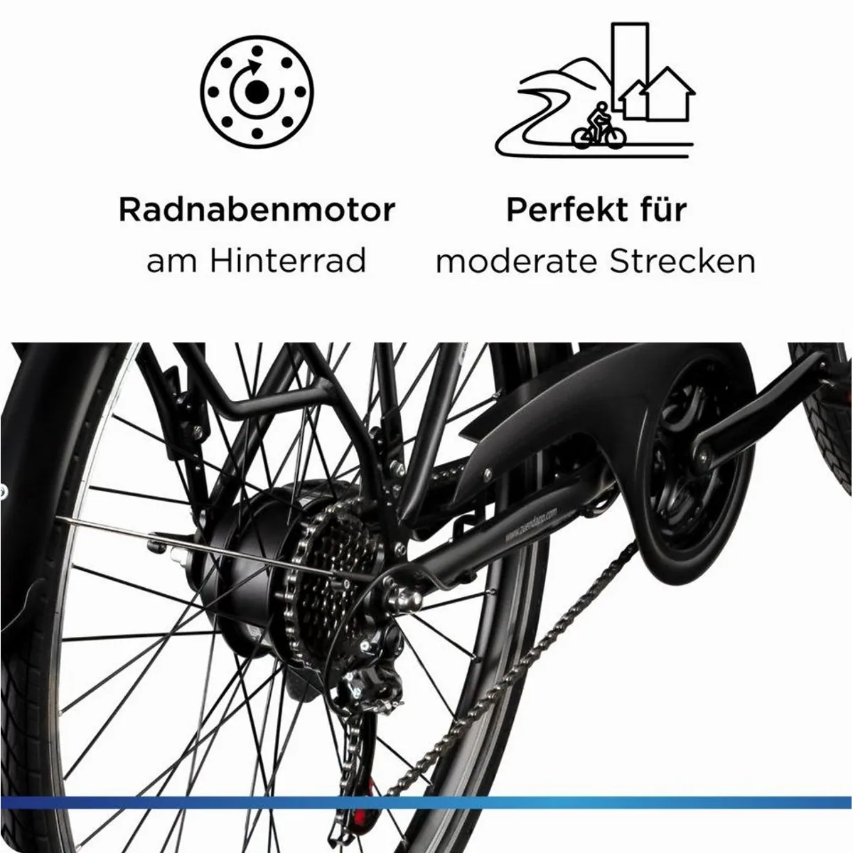 Zündapp Z802 E-Bike Trekkingrad, 21 Gang Shimano, 536 Wh Akku — komfortabel, vielseitig, leistungsstark 5