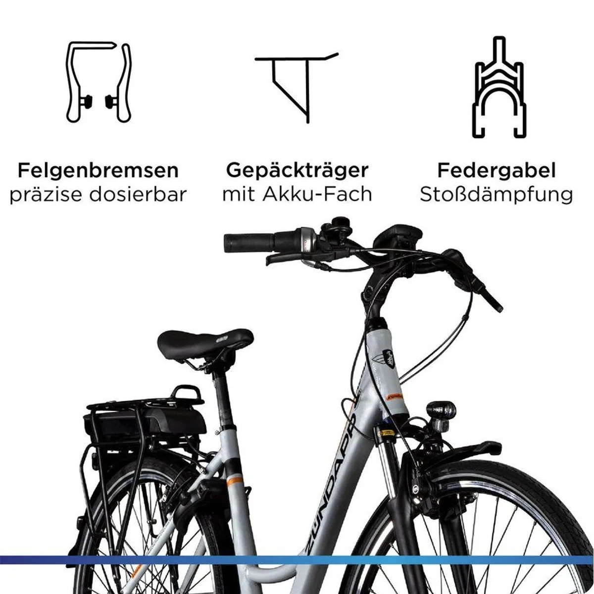 Zündapp E-Bike Cityrad X200, Bosch Mittelmotor, 7-Gang Shimano Nexus — ideal für Stadt und Freizeit 4