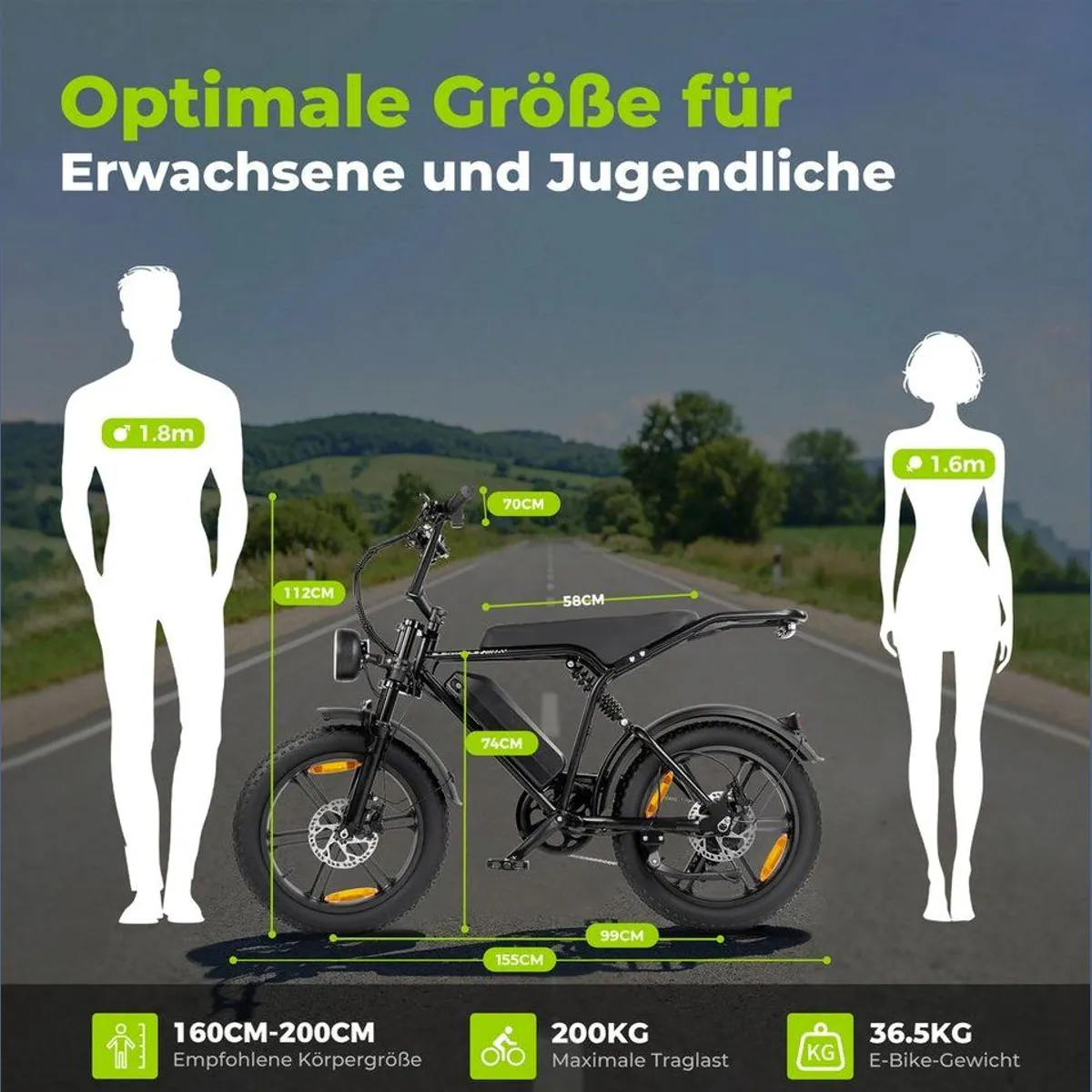 ZWHEEL E-Bike Cityrad E6-2.0, kraftvoller Motor, hohe Reichweite, komfortable Ausstattung 5