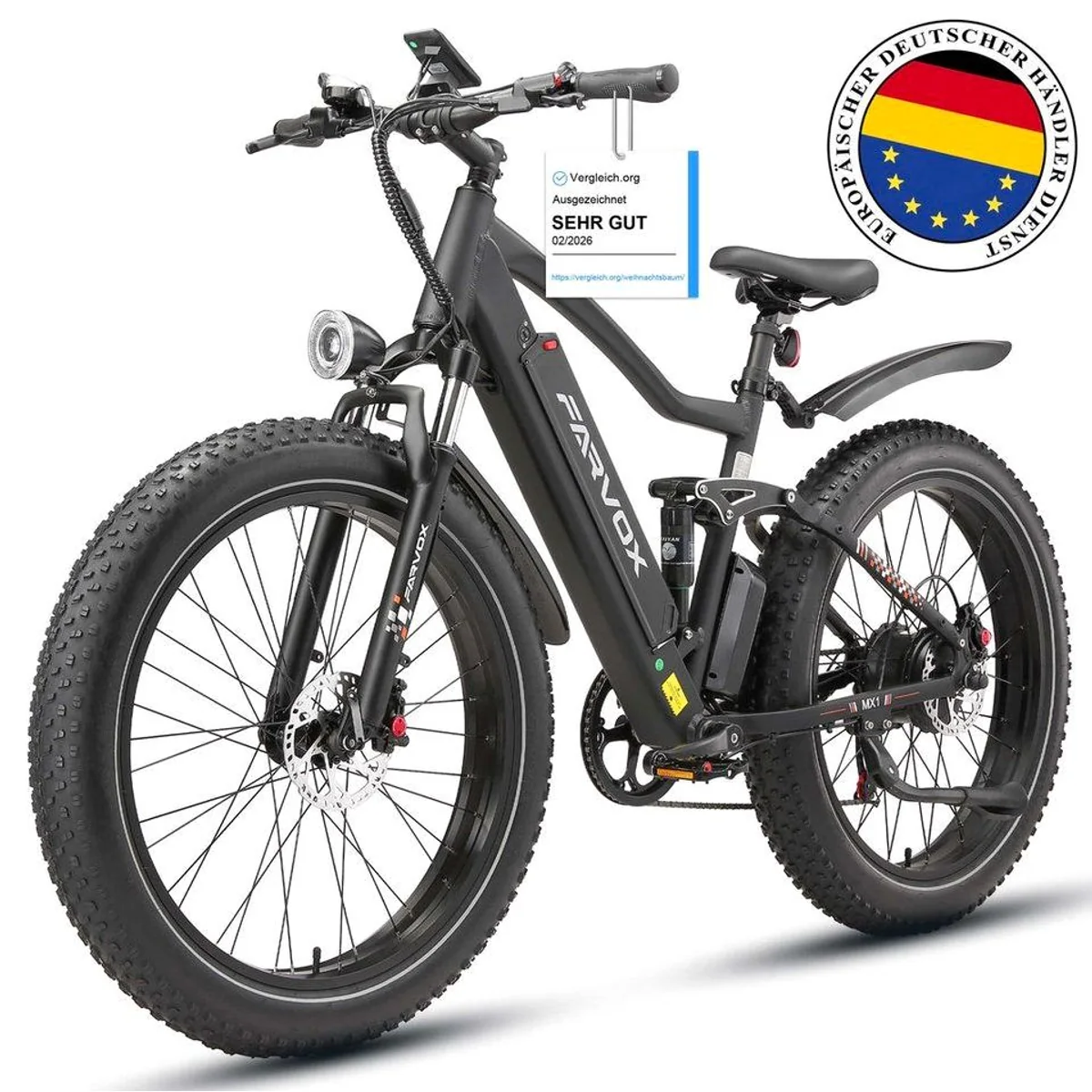 ZWHEEL MX1 E-Bike Cityrad, 250W Heckmotor, 624Wh Akku, 100 km Reichweite