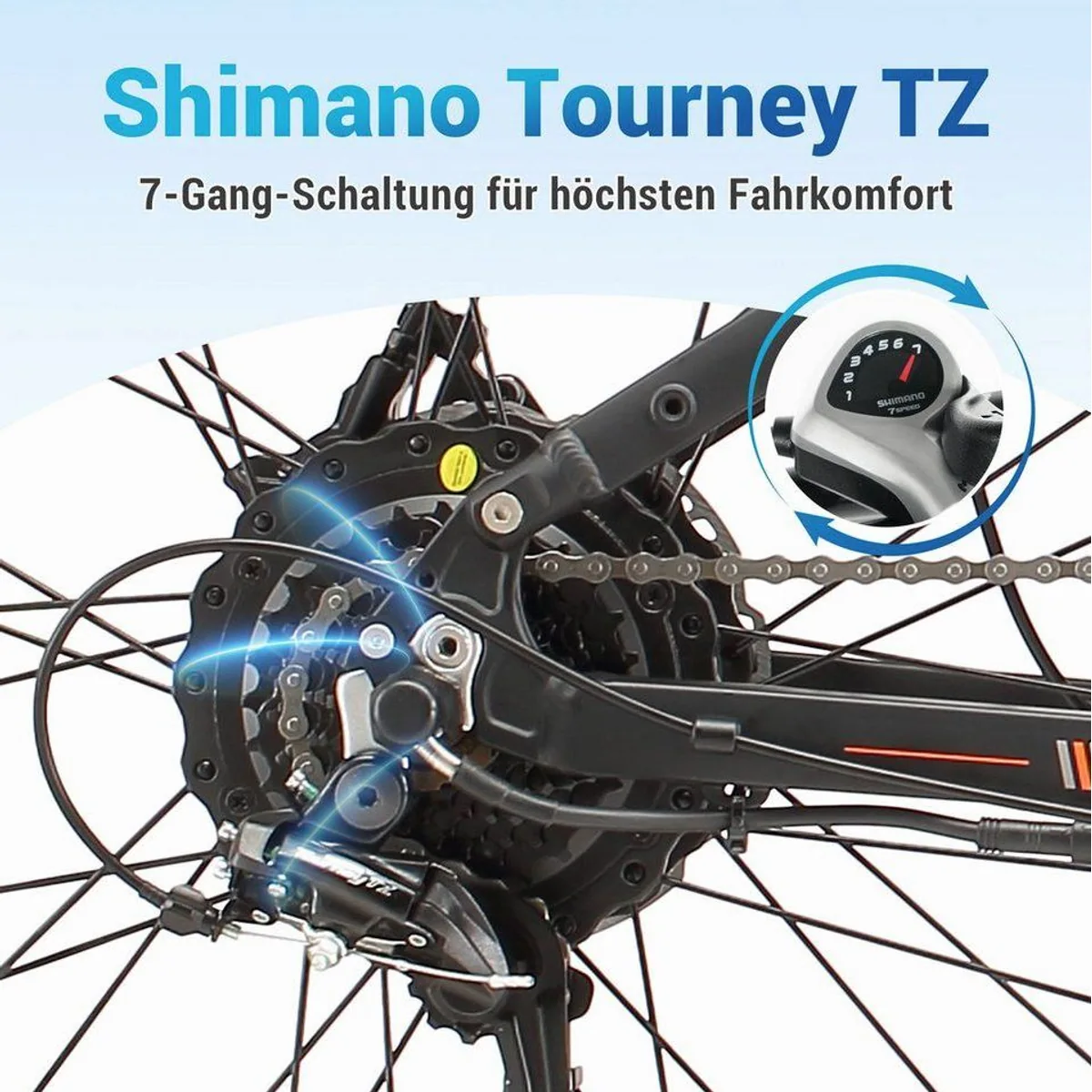 ZWHEEL MX1 E-Bike Cityrad, 250W Heckmotor, 624Wh Akku, 100 km Reichweite 5